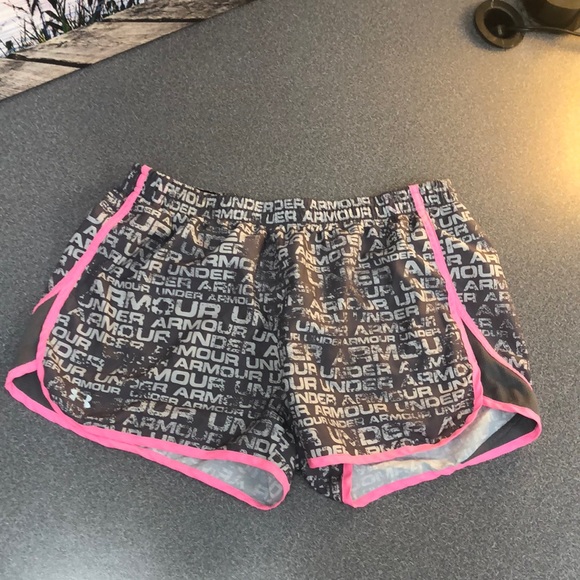 Under Armour Pants - Pink & Gray Graffiti Under Armour Shorts Under Armour Pants - Pink & Gray Graffiti Under Armour Shorts